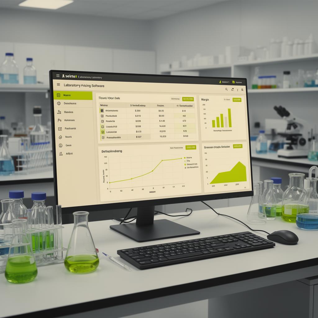 Dashboard Labix Price exibindo custo por exame e simulação de reajuste
